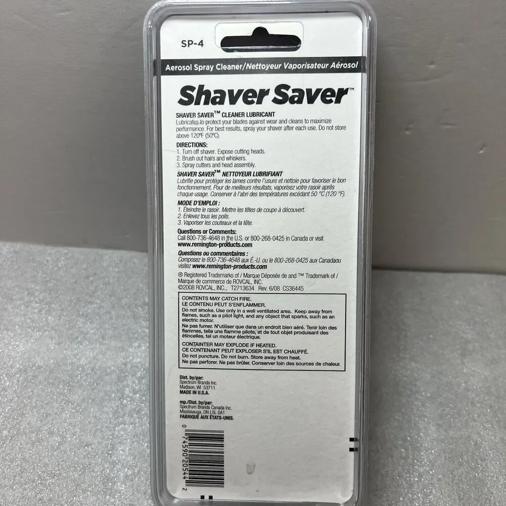 REMINGTON SP-4 Shaver Saver Cleaner & Lubricant Spray 3.8 Oz Sealed